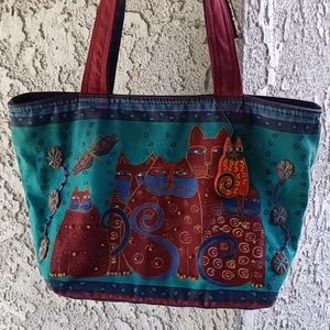 Laurel Burch retro canvas cat bag